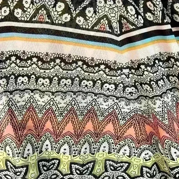 Democracy Kimono / Sheer Cardigan Colorful Women’s Size Large - Picture 3 of 9